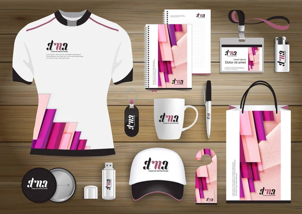 Hediye öğeleri iş kurumsal kimlik, vektör soyut renk promosyon Hatıra Eşyası tasarımı 