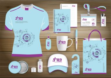 Hediyelik eşyalar, renk promosyon Hatıra Eşyası tasarım teknoloji hatları ile kurumsal kimlik bağlantı için ağ. Kırtasiye seti, dijital teknoloji şablon