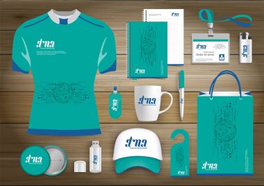 Hediyelik eşyalar, renk promosyon Hatıra Eşyası tasarım teknoloji hatları ile kurumsal kimlik bağlantı için ağ. Kırtasiye seti, dijital teknoloji şablon