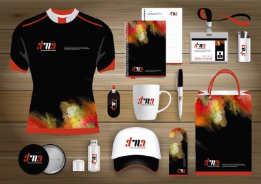 Hediye öğeleri güzellik iş kurumsal kimlik, vektör soyut renk promosyon Hatıra Eşyası tasarımı çapraz çizgiler için origami elemanları ile. bağlantı dijital teknoloji şirketi kırtasiye seti, 