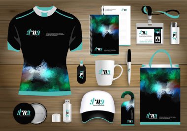 Hediye öğeleri güzellik iş kurumsal kimlik, vektör soyut renk promosyon Hatıra Eşyası tasarımı çapraz çizgiler için origami elemanları ile. bağlantı dijital teknoloji şirketi kırtasiye seti, 