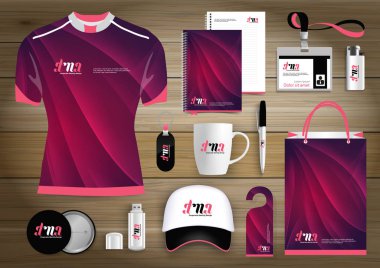 Hediye öğeleri güzellik iş kurumsal kimlik, vektör soyut renk promosyon Hatıra Eşyası tasarımı çapraz çizgiler için origami elemanları ile. bağlantı dijital teknoloji şirketi kırtasiye seti, 