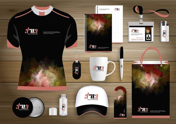 Hediye öğeleri güzellik iş kurumsal kimlik, vektör soyut renk promosyon Hatıra Eşyası tasarımı çapraz çizgiler için origami elemanları ile. bağlantı dijital teknoloji şirketi kırtasiye seti, 