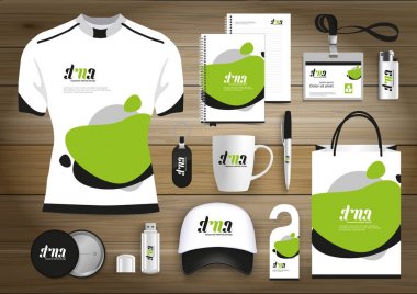 Hediye öğeleri iş kurumsal kimlik, vektör soyut renk promosyon Hatıra Eşyası tasarımı çapraz çizgiler için origami elemanları ile. bağlantı dijital teknoloji şirketi kırtasiye seti, 