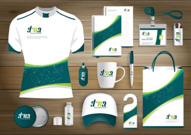 Hediye öğeleri iş kurumsal kimlik, vektör soyut renk promosyon Hatıra Eşyası tasarımı çapraz çizgiler için origami elemanları ile. bağlantı dijital teknoloji şirketi kırtasiye seti, 