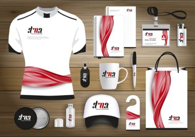 Hediye öğeleri iş kurumsal kimlik, vektör soyut renk promosyon Hatıra Eşyası tasarımı çapraz çizgiler için origami elemanları ile. bağlantı dijital teknoloji şirketi kırtasiye seti, 