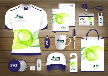 Hediye öğeleri iş kurumsal kimlik, vektör soyut renk promosyon Hatıra Eşyası tasarımı çapraz çizgiler için origami elemanları ile. bağlantı dijital teknoloji şirketi kırtasiye seti, 