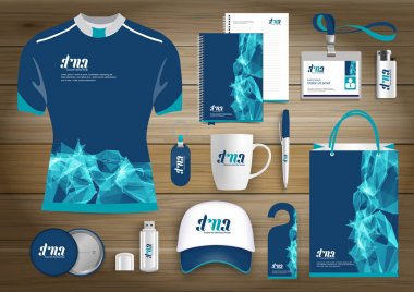 Hediye öğeleri iş kurumsal kimlik, vektör soyut renk promosyon Hatıra Eşyası tasarımı çapraz çizgiler için origami elemanları ile. bağlantı dijital teknoloji şirketi kırtasiye seti, 