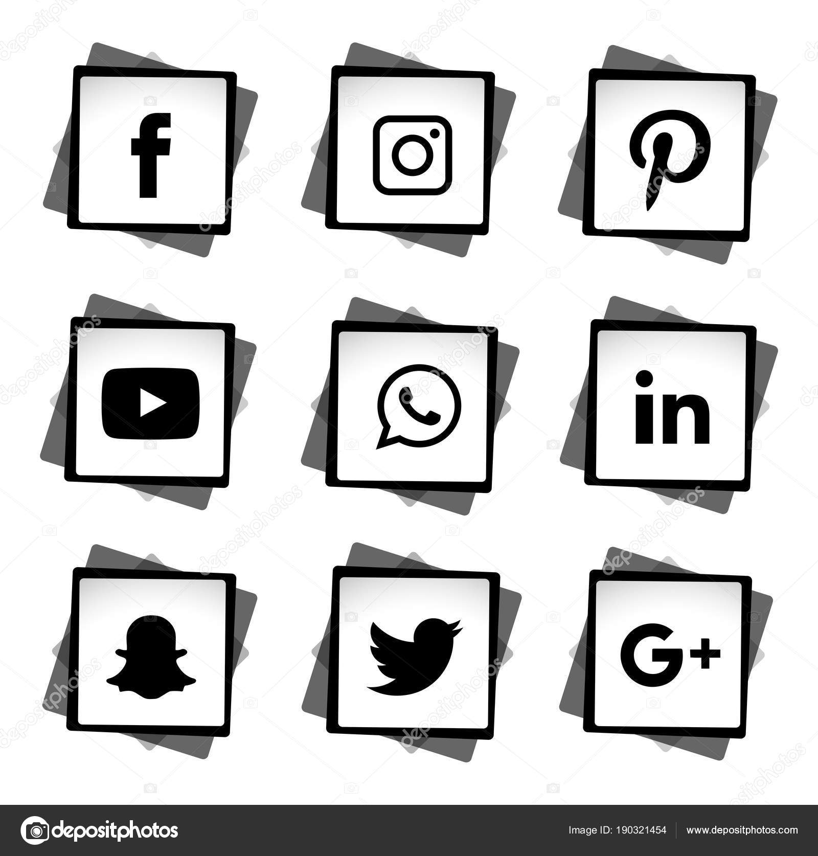 Flat Icons Technology Social Media Network Computer Concept Abstract Background Stock Vector Royalty Free Vector Image By C Designmaster81