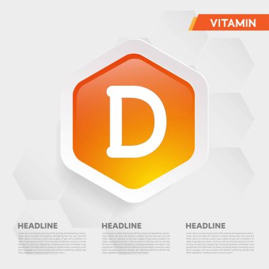 D vitamini ikonu bırakma koleksiyonu altın damla vitamin kompleksi medikal heath vektör illüstrasyonu