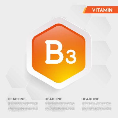 Vitamin B3 sun icon Drop collection set, cholecalciferol. golden drop Vitamin complex drop. Medical for heath Vector illustration