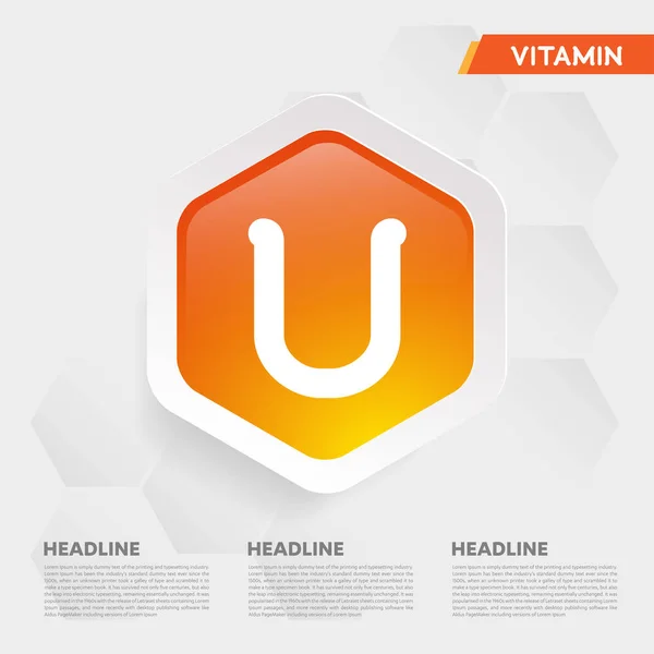 Vitamin Sun Icon Drop Collection Set Cholecalciferol Golden Drop Vitamin — Stockvektor