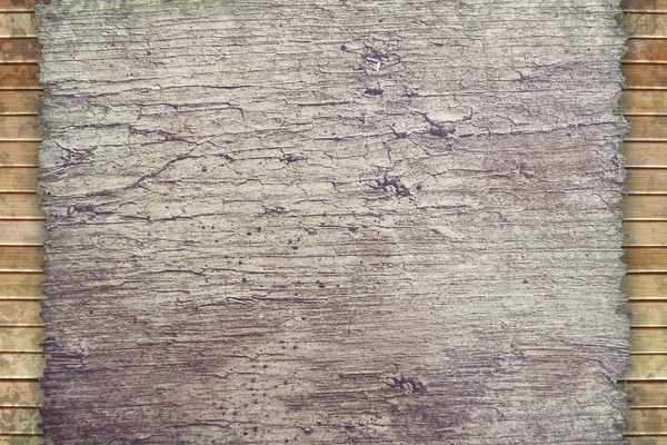 Muster aus blauem abstrakten Bambus und rissiger Holzoberfläche — Stockfoto