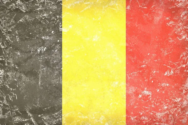 Grunge Belgien flagga textur — Stockfoto