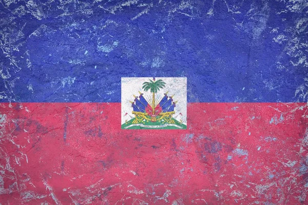 Vintage σημαία της Αϊτής — Φωτογραφία Αρχείου