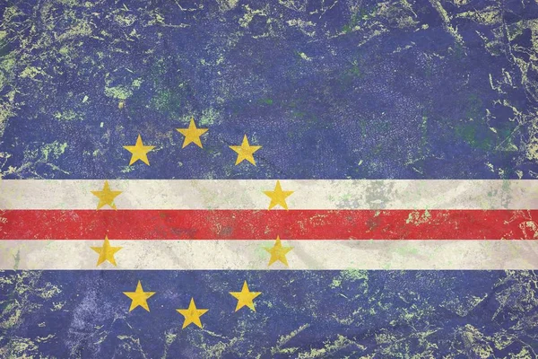 Bandeira vintage de Cabo Verde em polietileno espumado — Fotografia de Stock