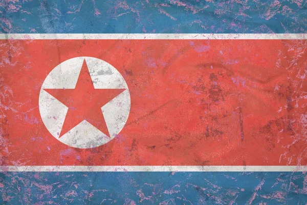 Antigua República Popular Democrática de Corea (Corea del Norte) bandera —  Fotos de Stock