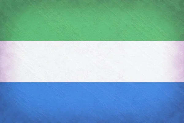Vlag van Sierra Leone op korrelig gips — Stockfoto