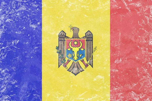Old Moldova flag pattern — Stock Photo, Image