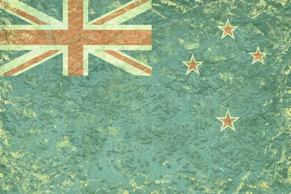 Vintage drapeau néo-zélandais fond — Photo