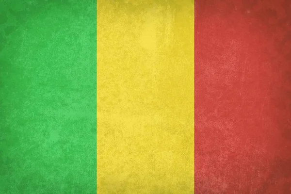 Vintage Mali vlag achtergrond op steen — Stockfoto