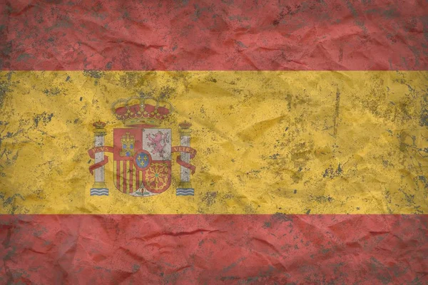 Grunge Spanien flagga — Stockfoto