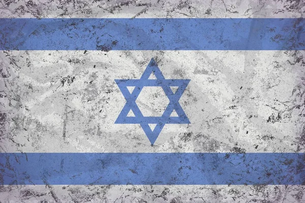 Textura de la bandera de Israel vintage sobre papel pastel —  Fotos de Stock
