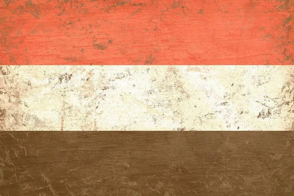 Gammel Jemen-flagg – stockfoto