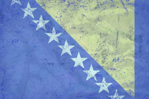 Old Bosnia and Herzegovina flag — Stock Photo, Image