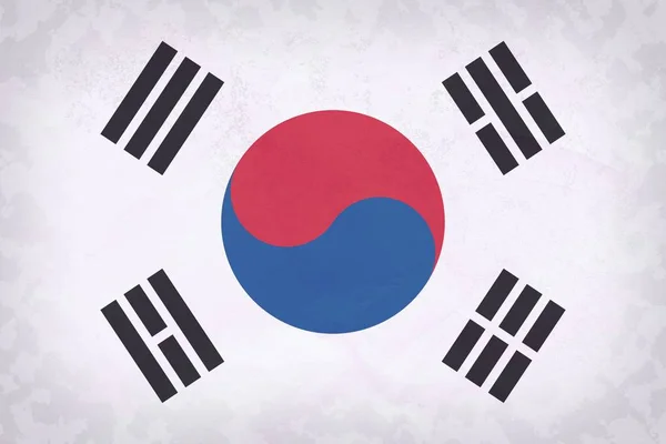 Pola bendera Republik Korea (Korea Selatan) — Stok Foto