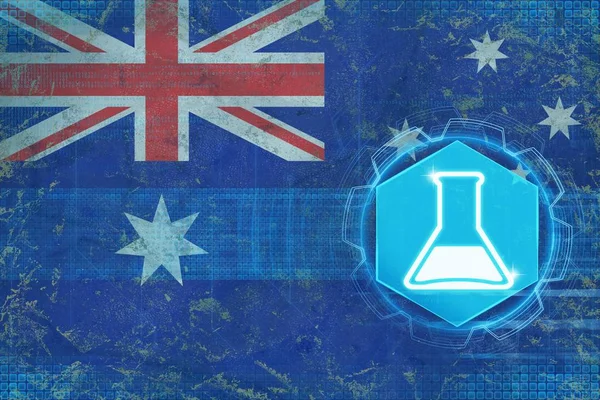 Australia chemistry. Chemical production concept.
