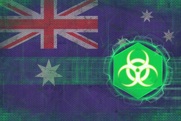 Australia biohazard threat. Virus danger concept.