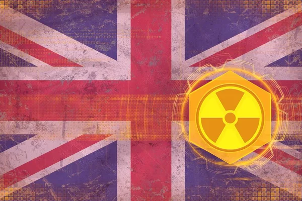 United Kingdom (UK) radioactive threat. Radiation hazard concept. — Stock Photo, Image