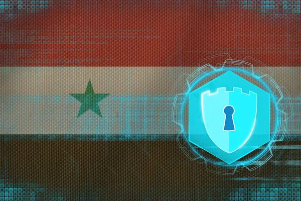 Syrian Arab Republic network security. Network defense concept.