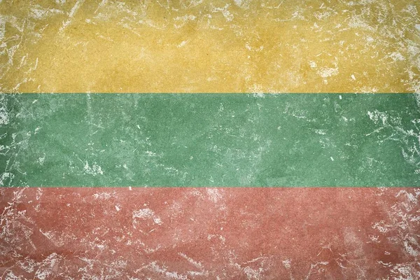 Винтажный флаг Литвы на ДСП — стоковое фото