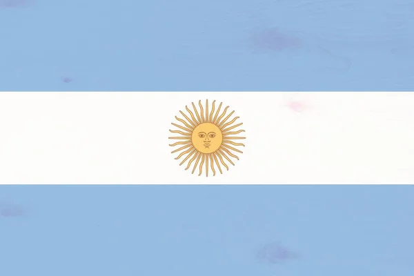 Bandiera Argentina su compensato — Foto Stock