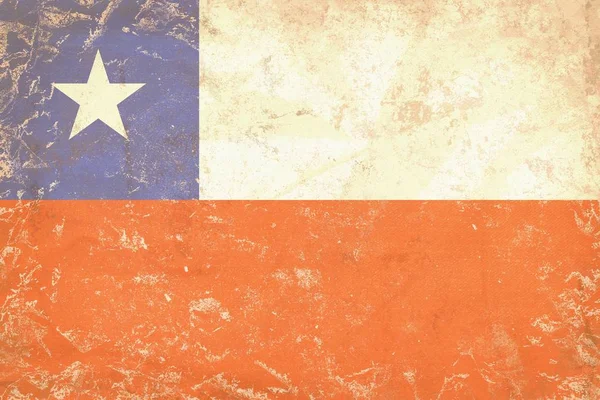 Patrón bandera de Chile Vintage en denim —  Fotos de Stock