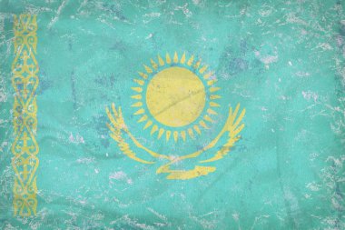 Vintage Kazakistan bayrağı arka plan