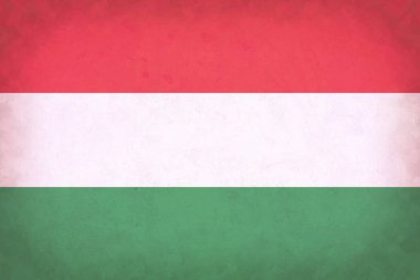 Eski Macaristan bayrağı arka plan Beton üzerinde