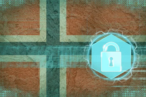 Norwegens Netz geschützt. Elektronisches Verteidigungskonzept. — Stockfoto