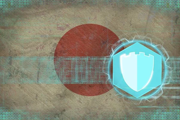Japonia ochrony internet. Koncepcja ochrony sieci. — Zdjęcie stockowe
