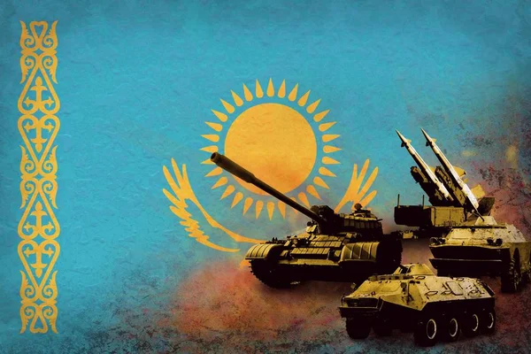 Kazakistan ordu, askeri kuvvetler — Stok fotoğraf