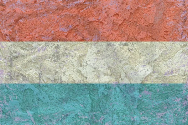 Wzór flagi Luksemburga grunge na tynk rustykalny — Zdjęcie stockowe