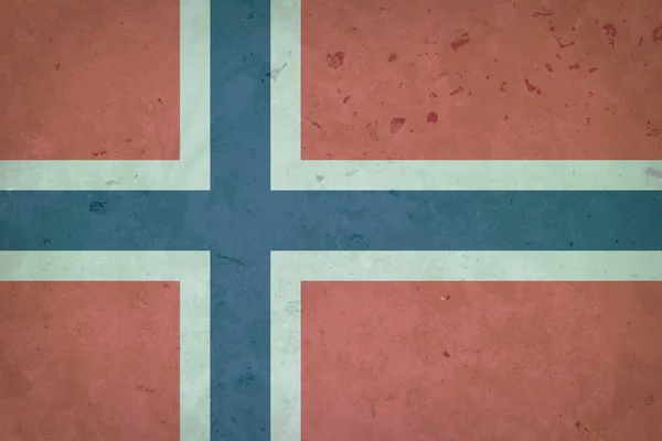 Grunge Norvège drapeau fond sur béton — Photo