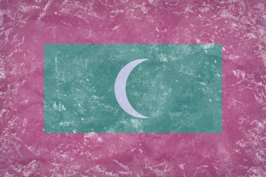 Eski Maldivler bayrağı doku