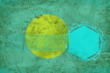 Palau dijital mockup. Modern tasarım konsepti.