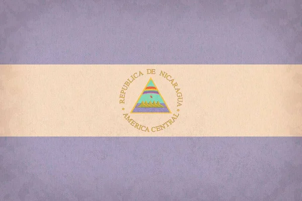 Vintage vlag van Nicaragua — Stockfoto
