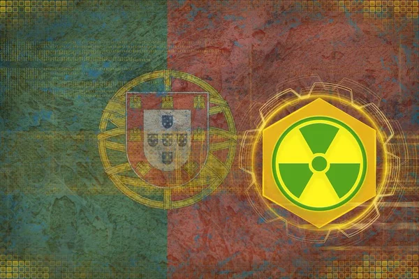 Португалія радіоактивних загрози. Радіаційної небезпеки концепції. — стокове фото