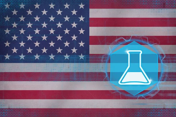 Química dos EUA. Conceito de produção química . — Fotografia de Stock