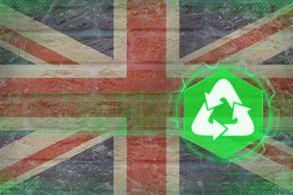Reino Unido (UK) reciclagem. Conceito ecológico . — Fotografia de Stock